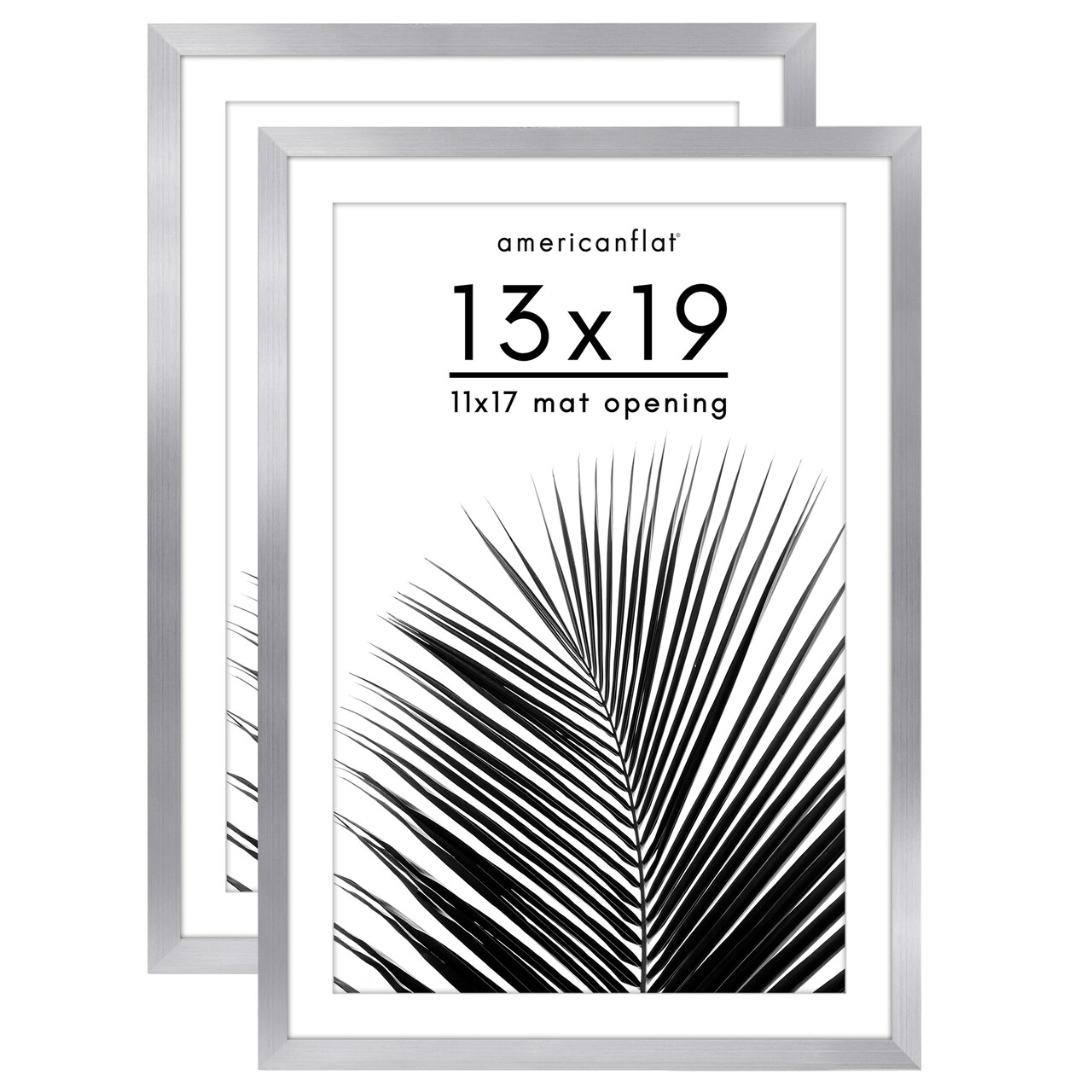 Americanflat 2 Pack of Picture Frames with Mat - Plexiglass Cover